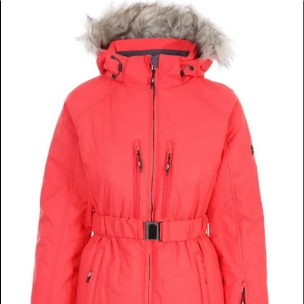 Waterproof Ski Jacket (Hibiscus Red). Medium